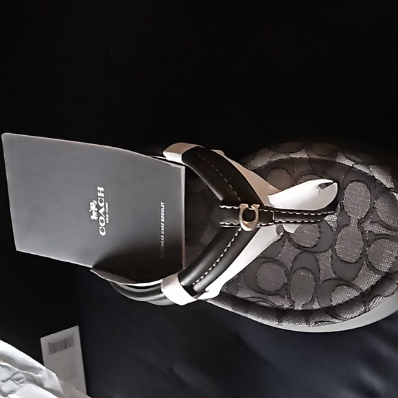 Coach platform sandals black 10 - Picture 4 of 7